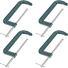 LEXININ 4 Piece 12 Inch C Clamp, 260mm Jaw Opening G Clamp for Woodworking Welding Building, Green