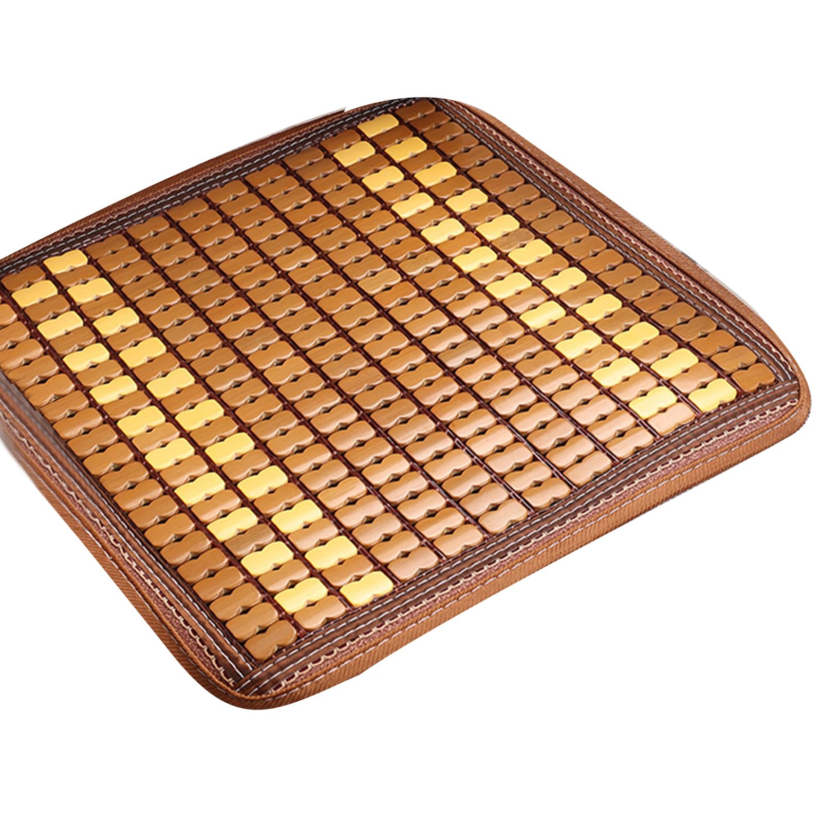 Tsophreniq Cool Wood Seats Cushion Mat for Car Seats Sofas and Chairs 50cm 45cm Square Pad Sofa Wood Mat