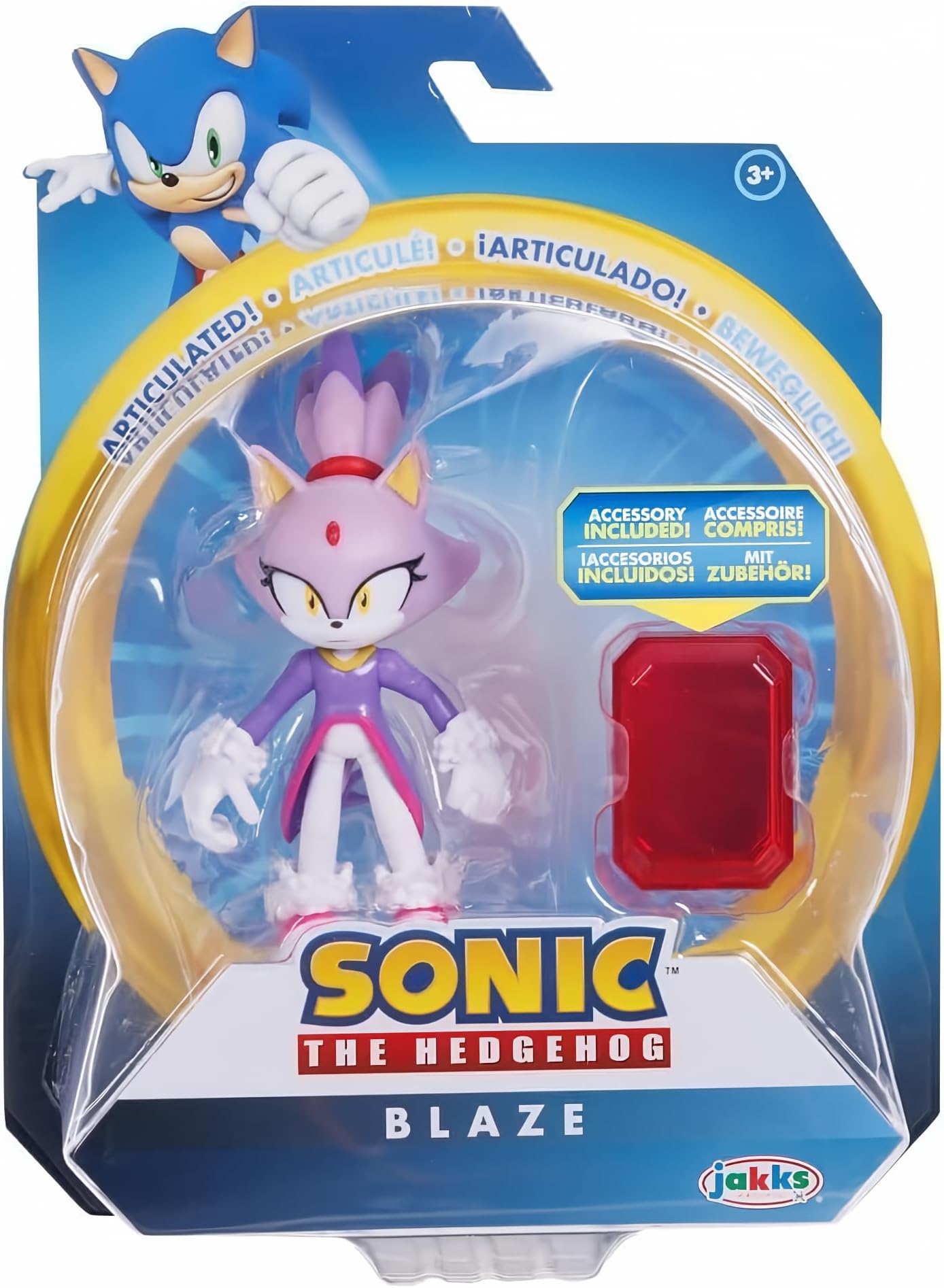 Sonic the Hedgehog 4 inch Figure Blaze with SOL Emerald
