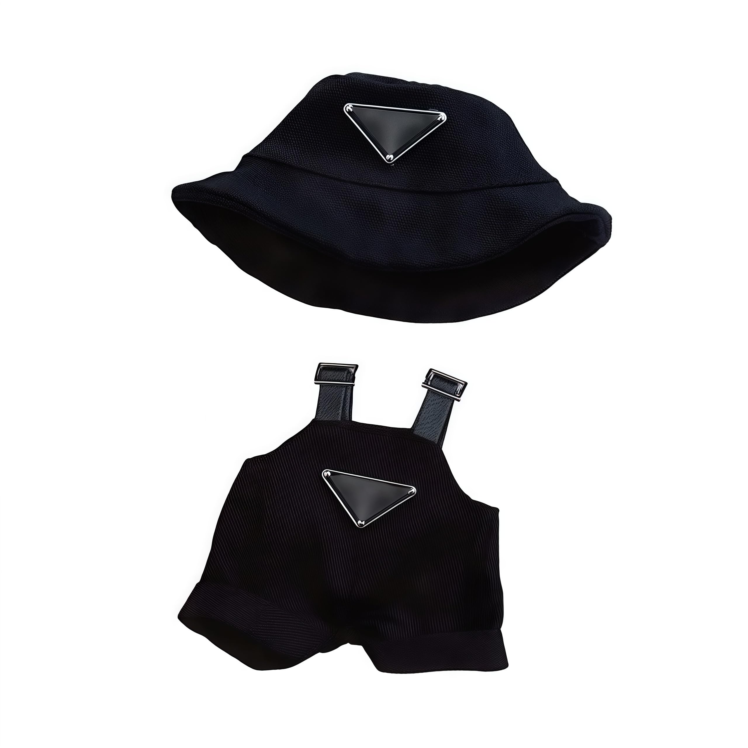 17cm Doll Outfit – Cute Hat & Overalls Dress-up Set, Soft Premium Fabric, Unique Style Accessory for Dolls, Easy On/Off (Not Include Doll)