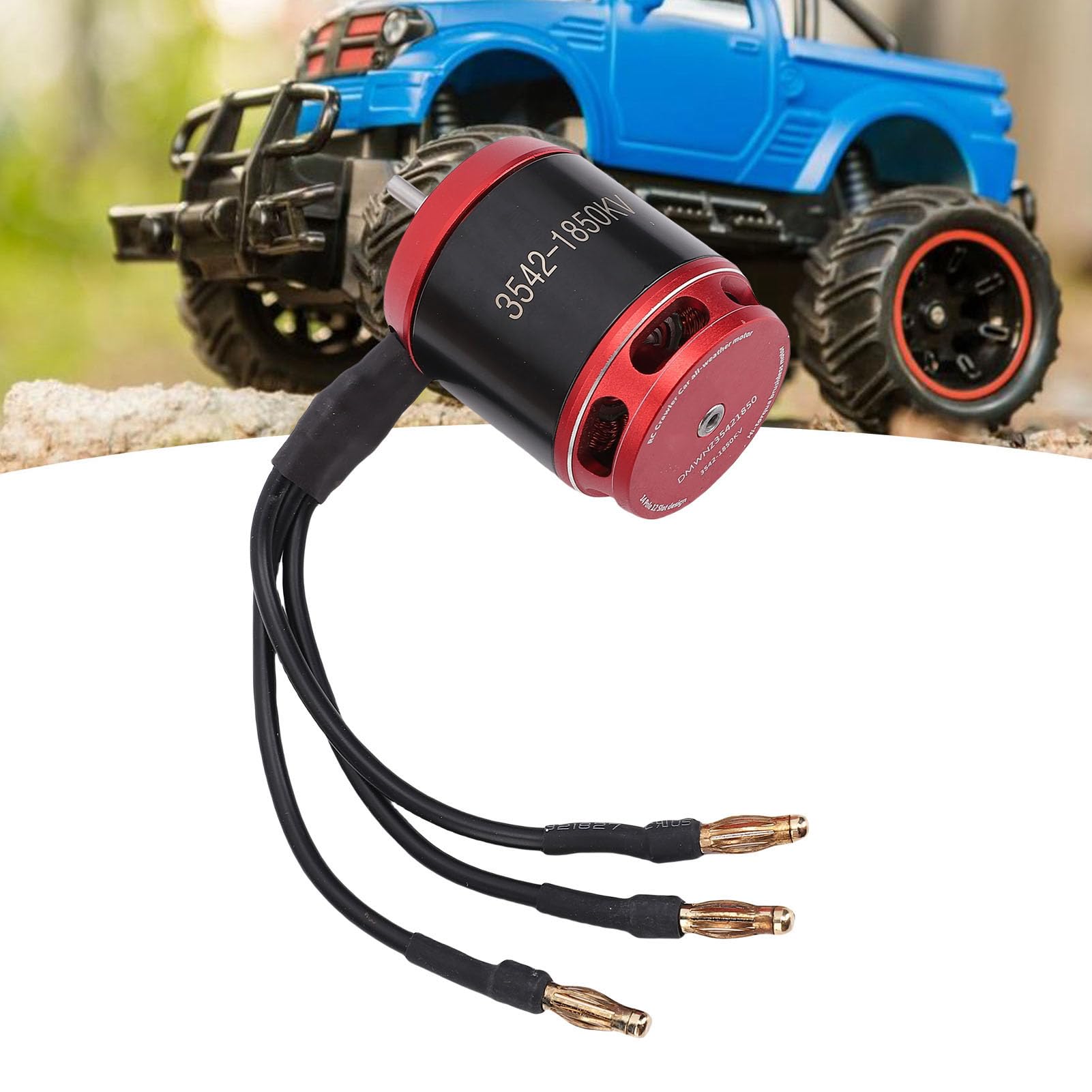 Motore Outrunner Brushless, Nominale 1850 KV Albero da 3,17 Mm Raffreddamento Efficiente Motore Cingolato RC, 1850 KV con Scatola Ingranaggi per 1/10 RC Crawler SCX10 II 90046 Sostituzione