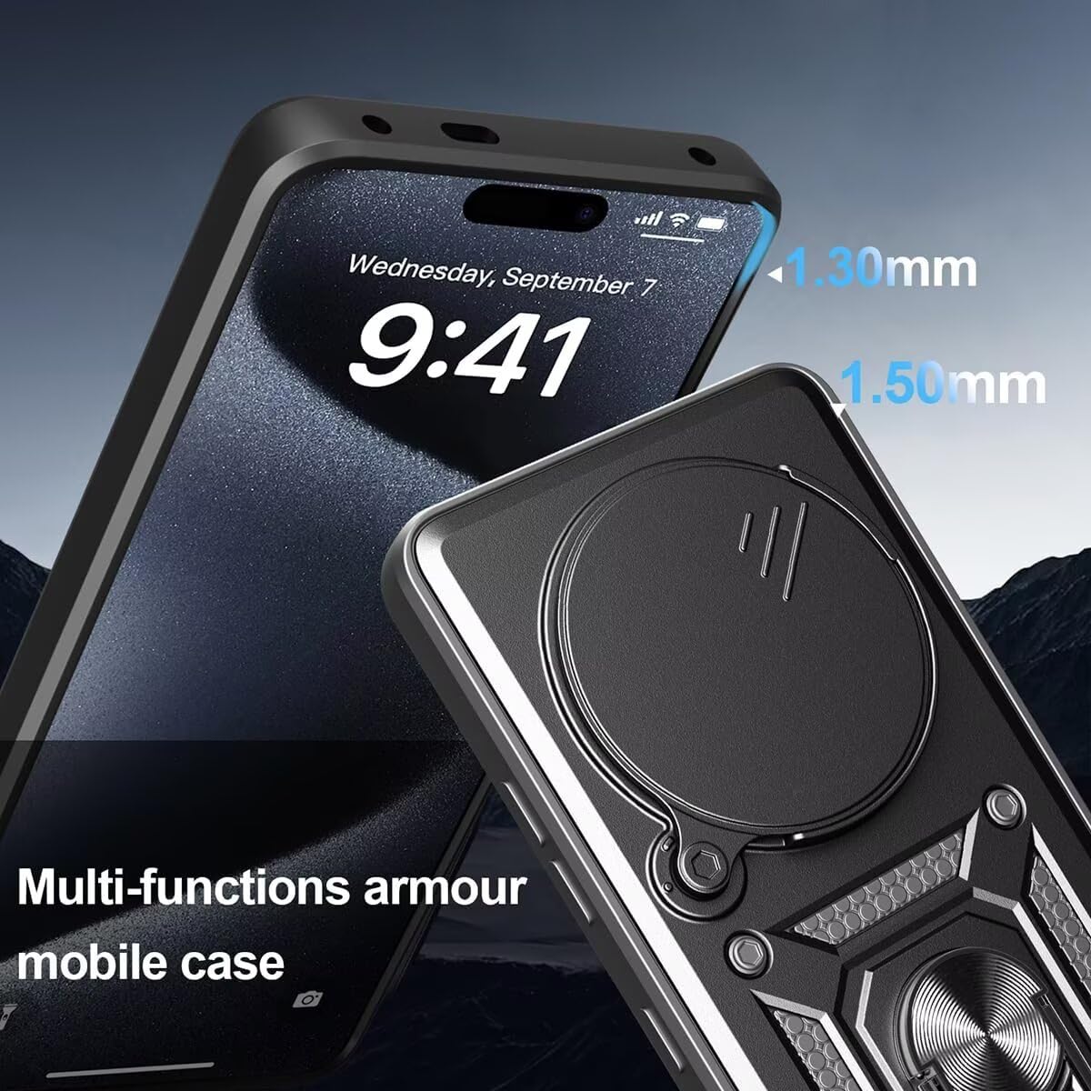 Custodia Sottile Per Honor X6C (2025) Con Anello Magnetico E Supporto &ndash; Pixfab Antiurto