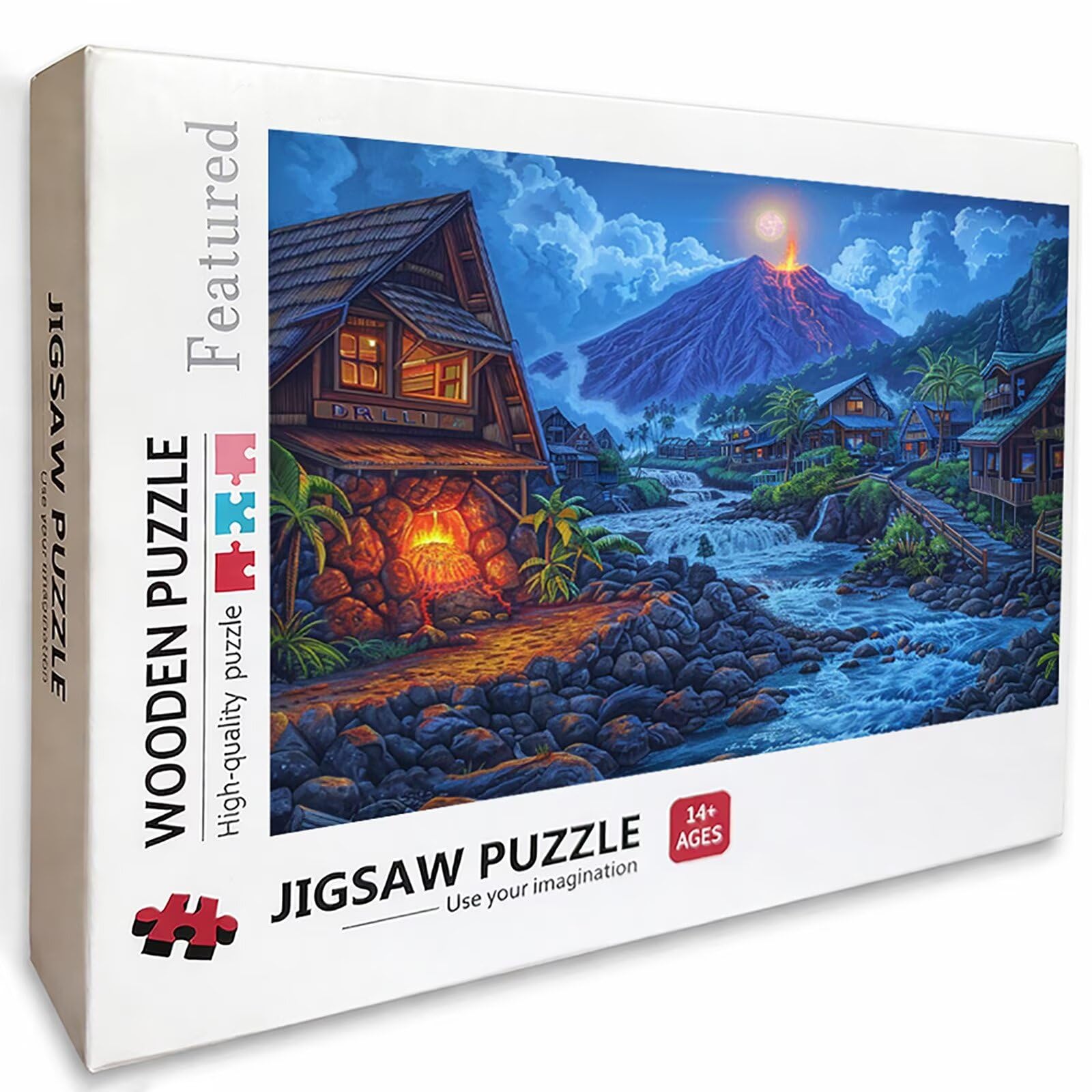 Puzzle 2000 elementów dla dorosłych domek, drewniane puzzle, 99 x 70 cm, dla mężczyzn kobiet starszych seniorów, części ściśle do siebie pasują, dekompresja, dekoracja ścienna, prezenty dla dziewcząt