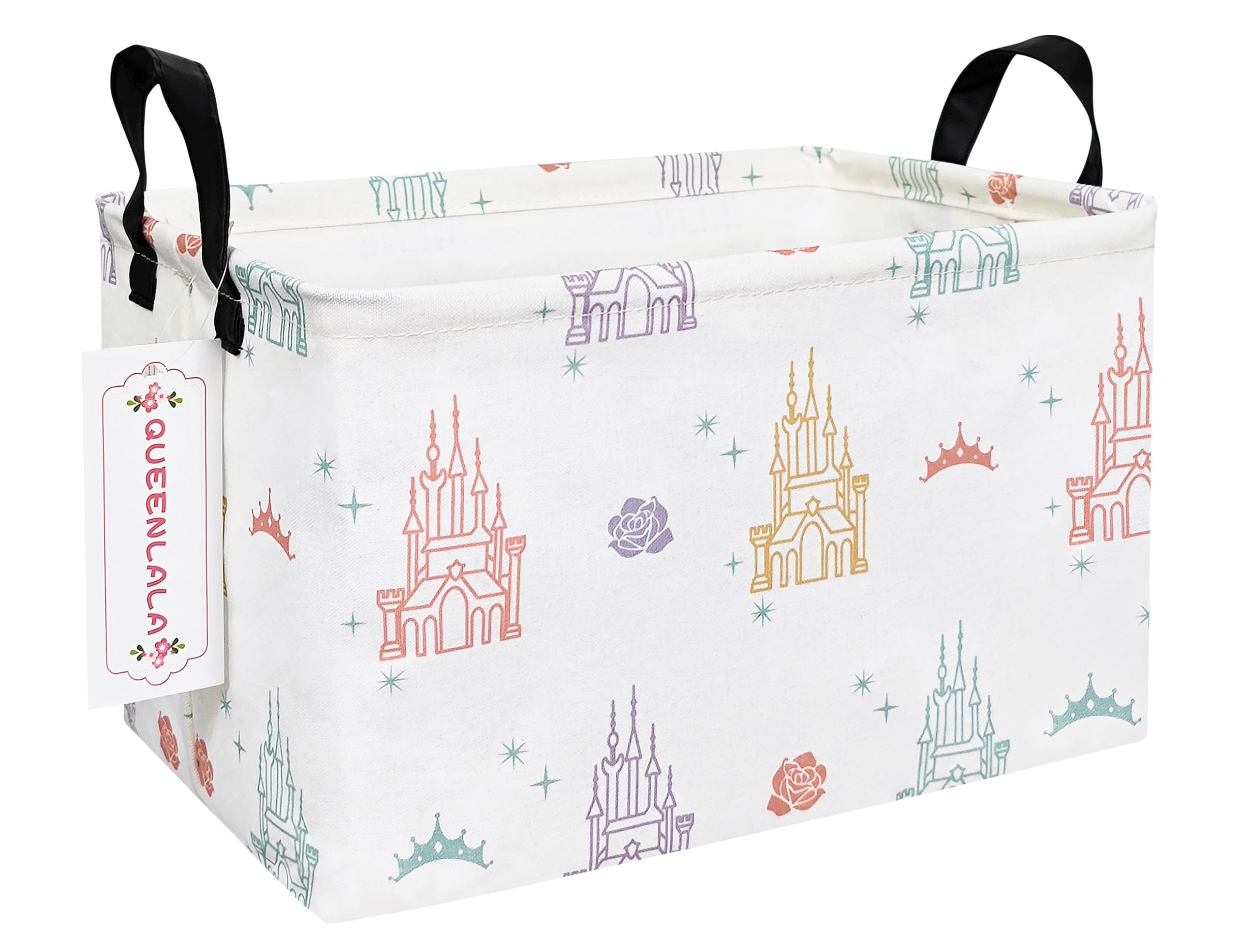 QUEENLALA Rectangular Laundry Hamper/Foldable Nursery Laundry Basket for Organizing/Storage Bin Baskets/Children Toy Office Bedroom/Toy Bin Closet