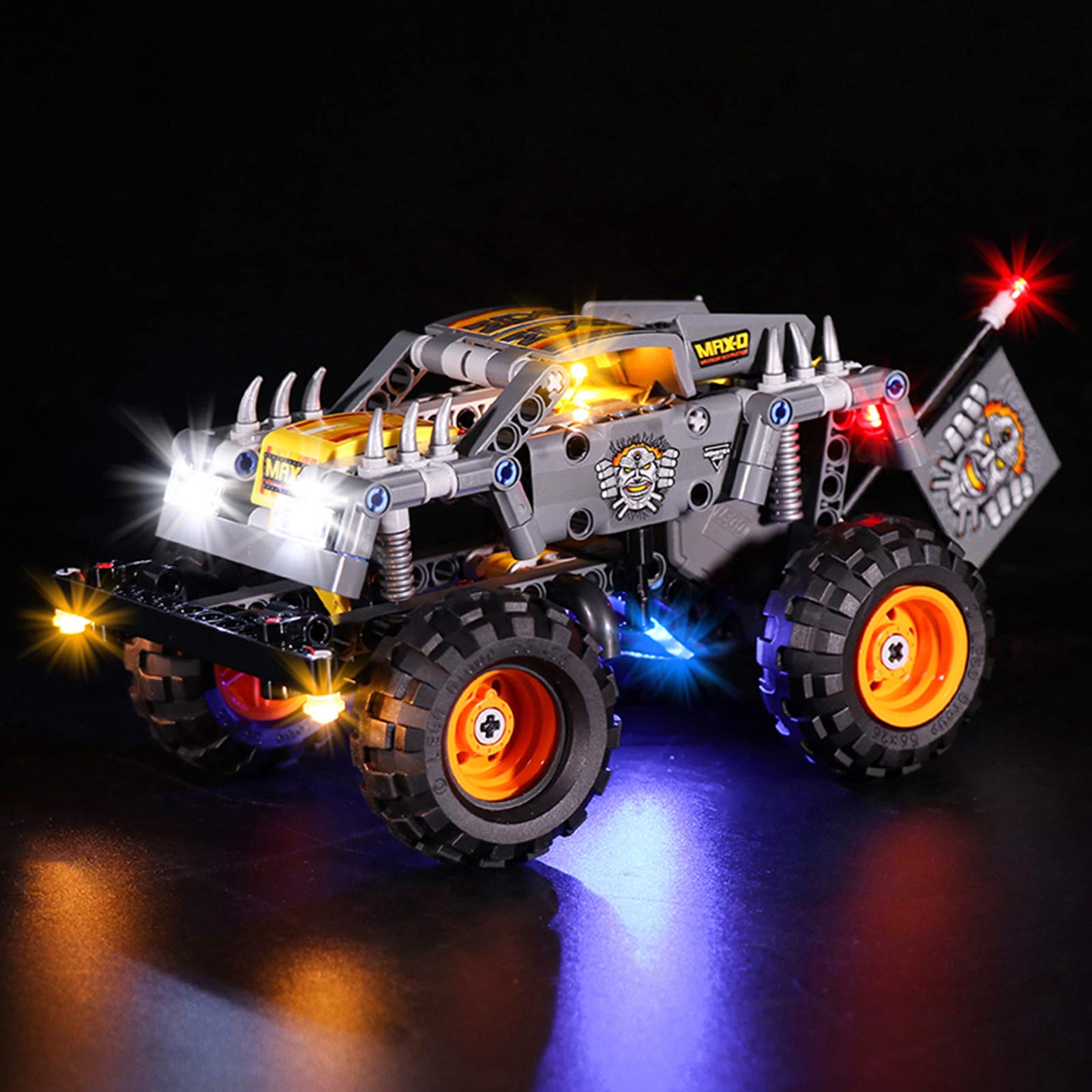 YBLOC LED Lighting Kit for Lego 42119 Technic Monster Jam Max-D Model Building Kit,Light Show Compatible with Lego 42119(Not Include The Lego Set)