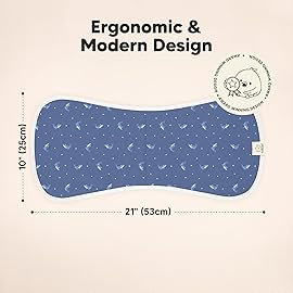 Organic Burp Cloths Baby Boy & Girl - 5-Pack Super Absorbent Cotton Burping Cloths for Babies, Soft & Plush Newborn Spit Up Rags, Infant Towels for Milk Spit Up, Unisex, Large 21 x 10 (Marine Muse)