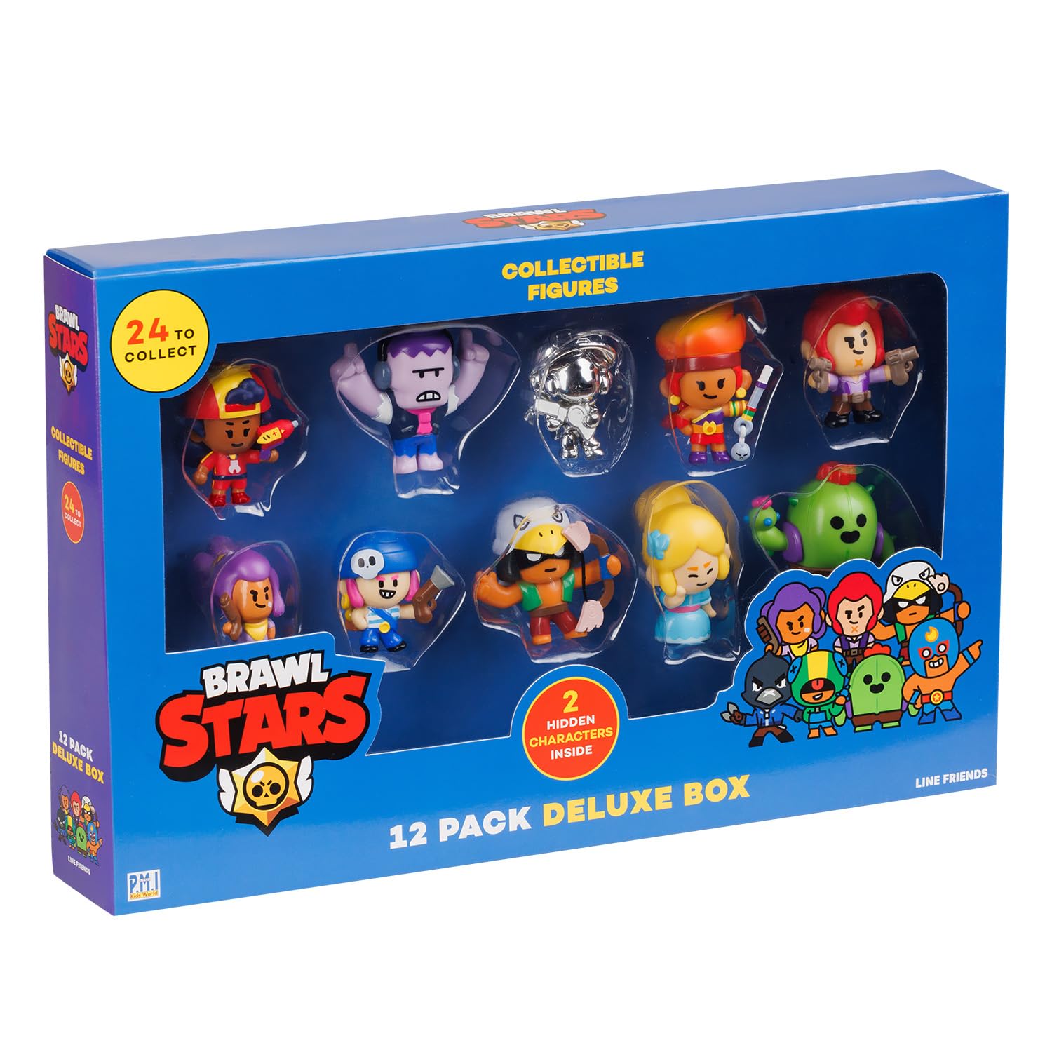 P.M.I. Brawl Stars Collectible Figures, 12 Brawl Stars Toys Out of 24 Collectibles in 1 Pack, 1 Rare Mystery Figure, Officially Licensed - Figurines, Party Supplies, Gift for Video Gamer, Display Toy