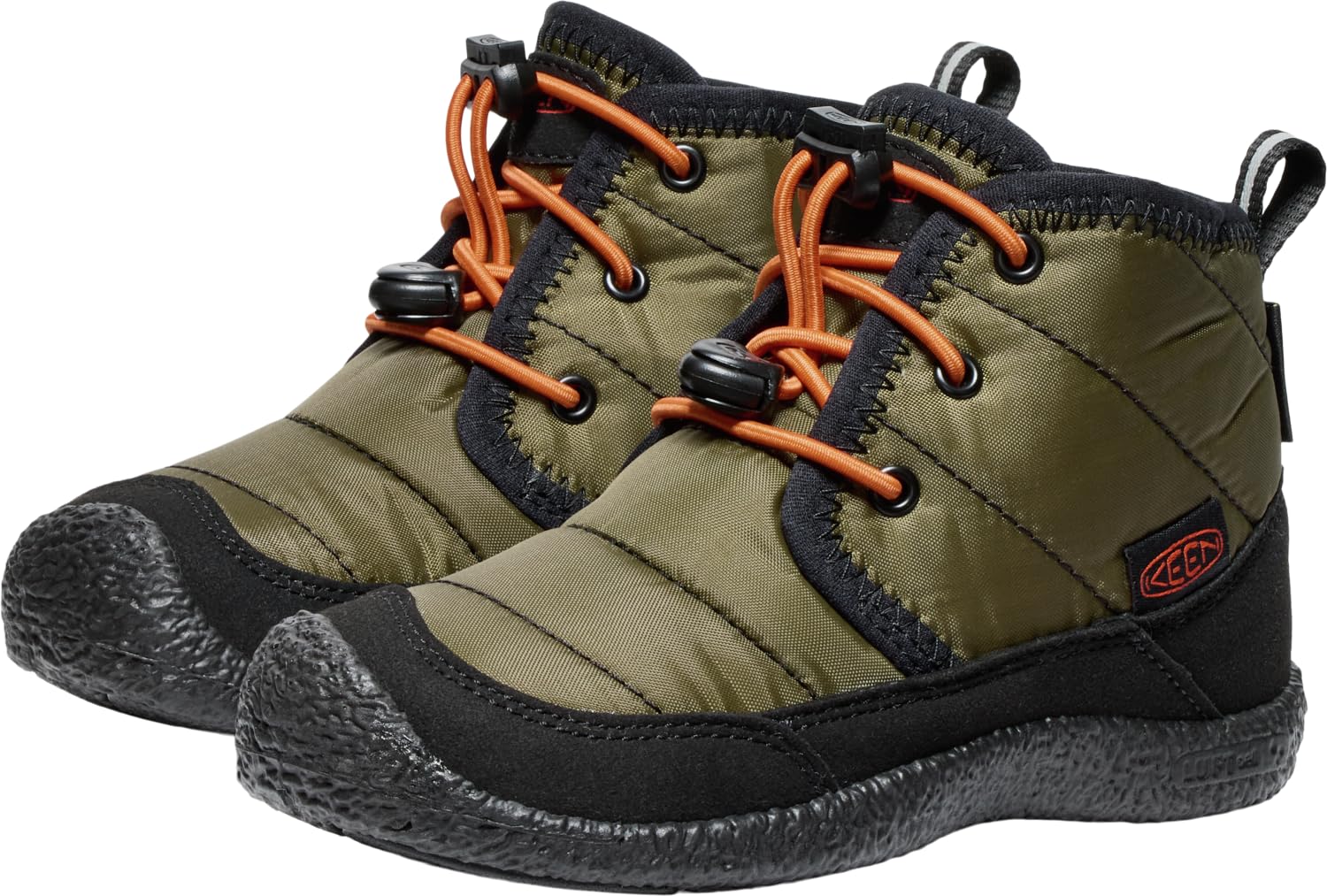 KEEN Unisex Kids Howser 2 Chukka wodoodporne buty Chukka, Ciemny oliwkowy złoty płomień, 7 UK Child