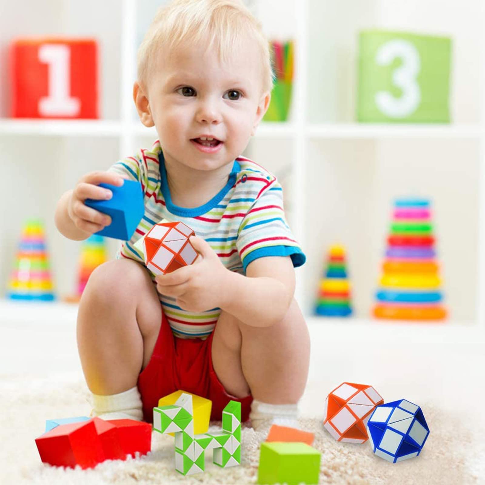 60x Mini-Schlangen-Puzzles, Je 22 Cm – Retro-Knobelspiel Für Kinder, Als Partyfüller Oder Geschenk