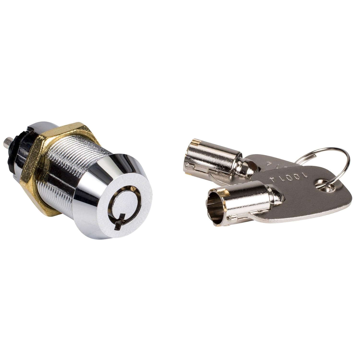 Ignition Lock & Tumbler Switches & Relays Tubular Momentary Switch Lock With 1 Key And Red Key