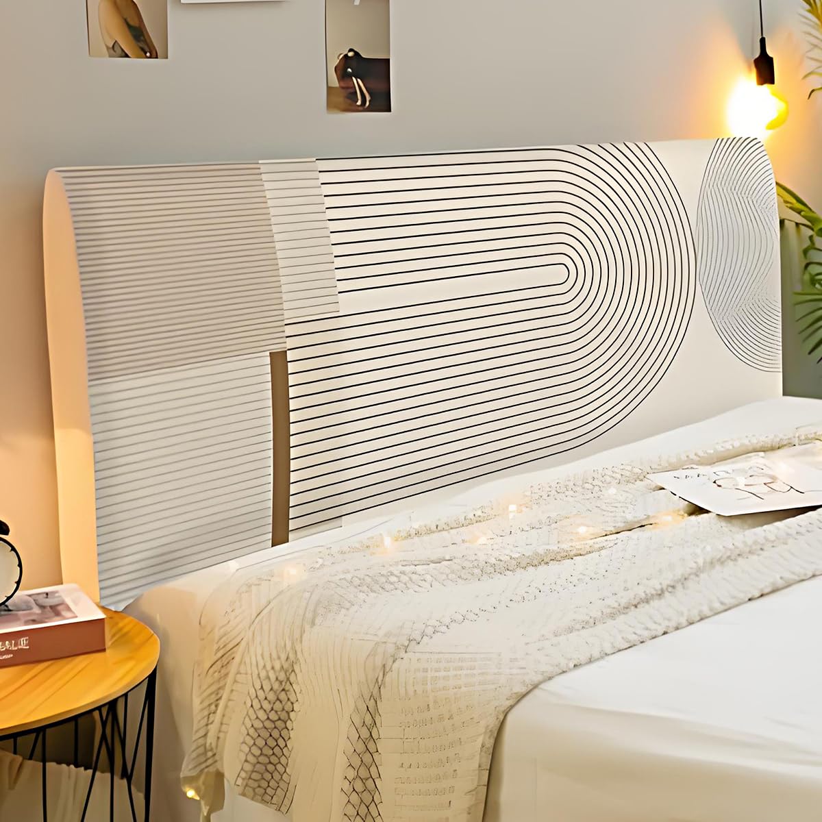 Bett Kopfteil Bezug 180, Strecken Bett kopfteil Hussen, Staubdicht Bettkopfteil Verdickt All-Inclusive Bettkopfteil Bezug für Schlafzimmer Bett Dekor Kopfteil - Halbkreis