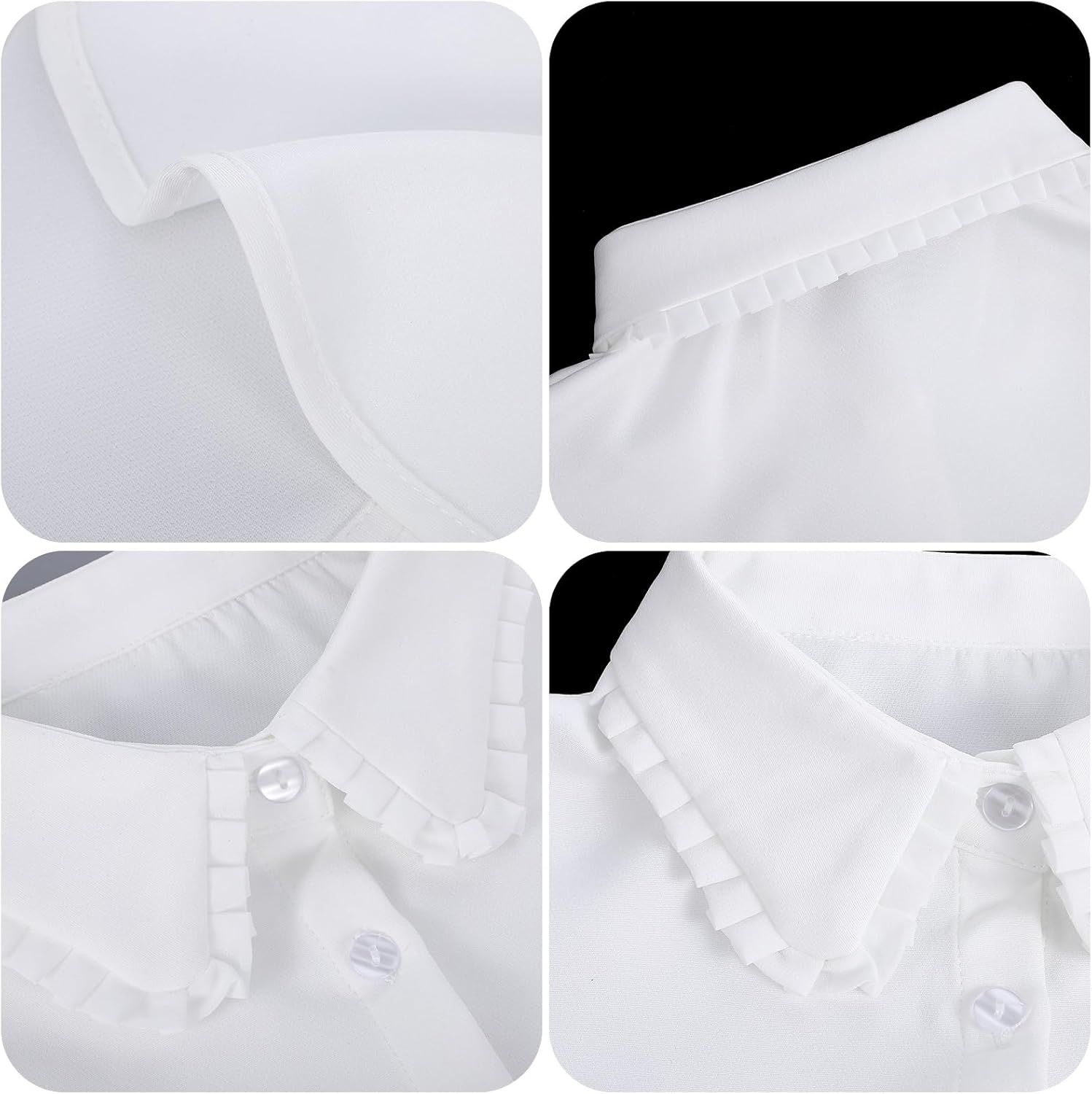 Fake Collar White Dickey Collar for Women Detachable Faux Collar for Women Girls Blouse Half Shirts - Image 7