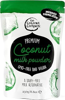 100% Dairy-Free VEGAN Coconut Milk Powder 250g, Gluten-free, Coconut Powder, 65% Coconut oil, Premium, Halal, Kosher approved
