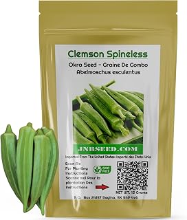 Clemson Spineless Okra Seeds (Approx. 175 Seeds 15 Gram) High Yielding and Easy to Grow Variety for Planting