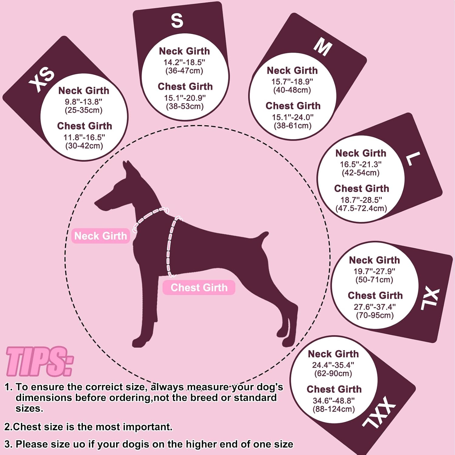 EMUST Dog Life Jacket, Dogs Life Vests for Swimming, Beach Boating Pool with High Buoyancy, Bright Color Dog Flotation Vest, BrightPink, L