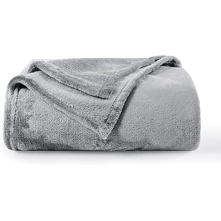 Plaid Polaire Canapé 70x140cm – Doux, Chaud Et Polyvalent (gris Clair, Toute Saison)