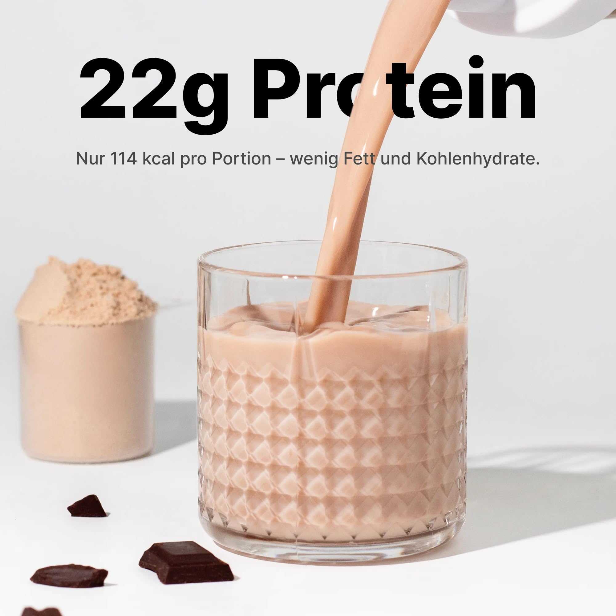 Vilgain Laktosefreies Whey Proteinpulver 1kg - Eiweißpulver Schoko-Shake