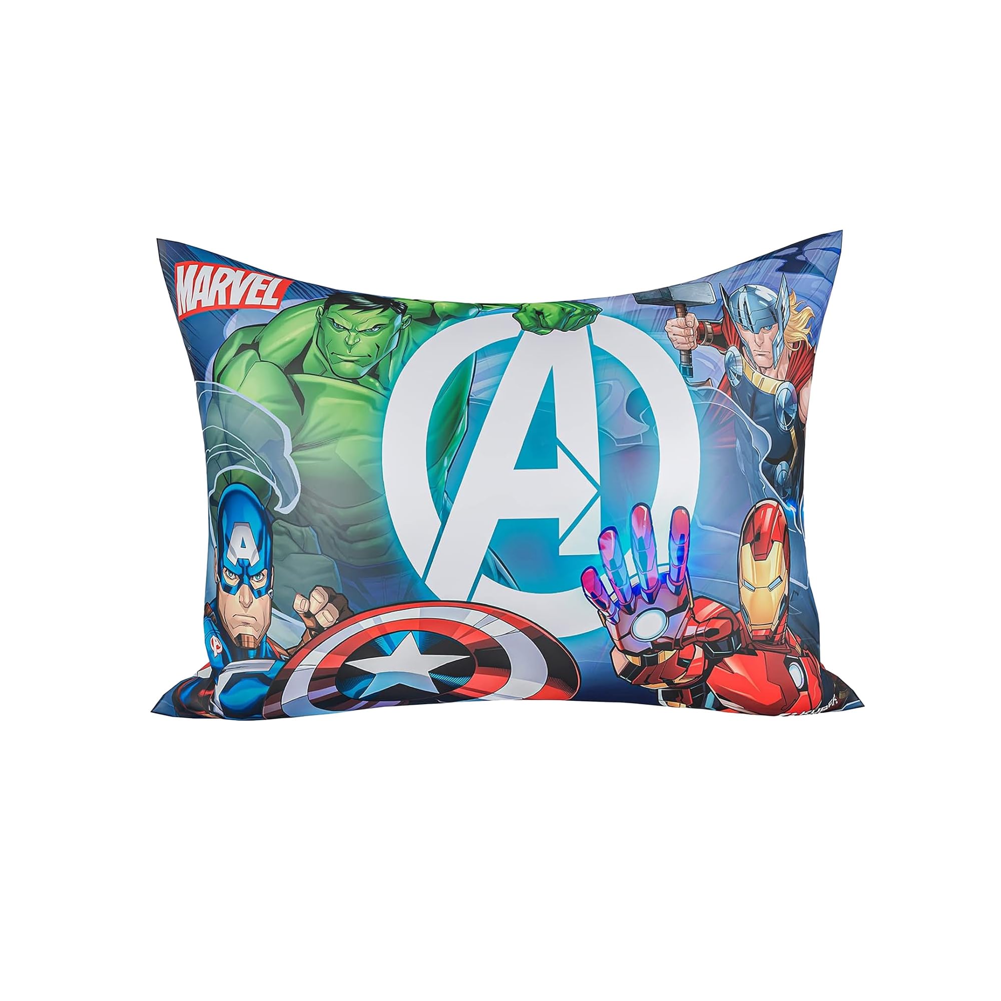 Kuber Industries Kid's Marvel Avengers Pillow for Sleeping | Cozy & Fluffy Super Soft Pillow | 12x18 Inches - Sky Blue-image-41