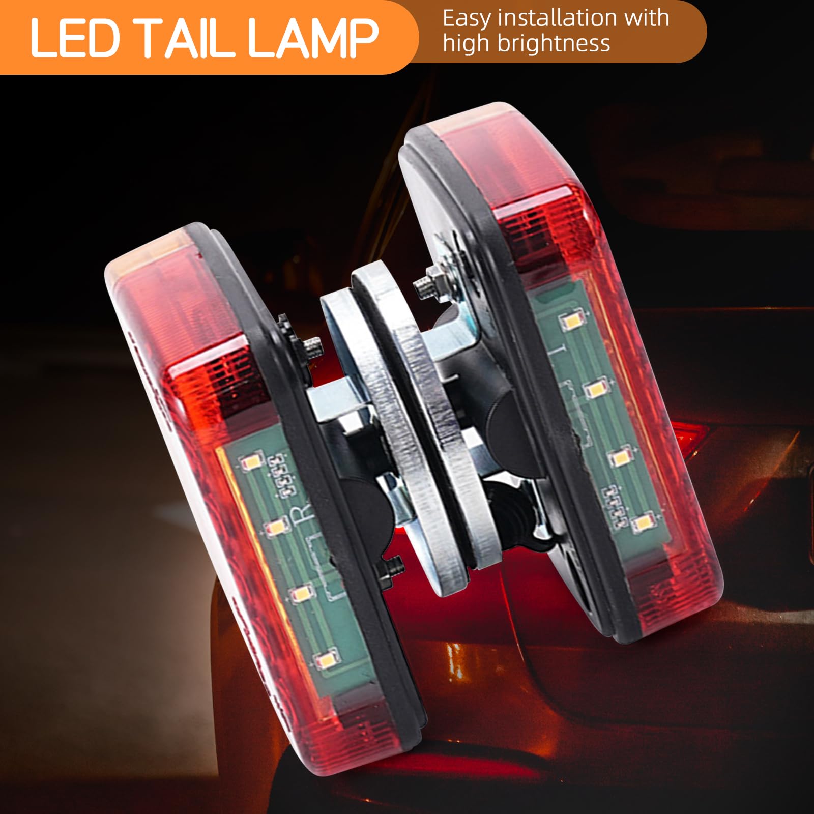 LED Rückleuchten Anhänger Kabellos, 12/24V Magnetische Funk Rücklicht | Anhänger Set mit Blinker, Bremslicht, Positionslicht & Kennzeichenlicht, Wasserdicht IP65 LED Rücklicht für LKW, Wohnwagen