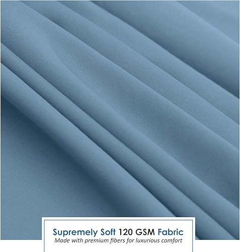 Miniatura 7 de Nestl Bedding RV corto Queen, Microfibra, Azul (Blue Heaven), Juego de 4 piezas