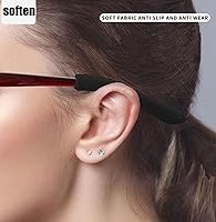 Vista 5 de Soft Knitting Cotton Glasses Ear Cushion, Eyeglasses Temple Tips Sleeve, Non-Slip Comfortable Elastic