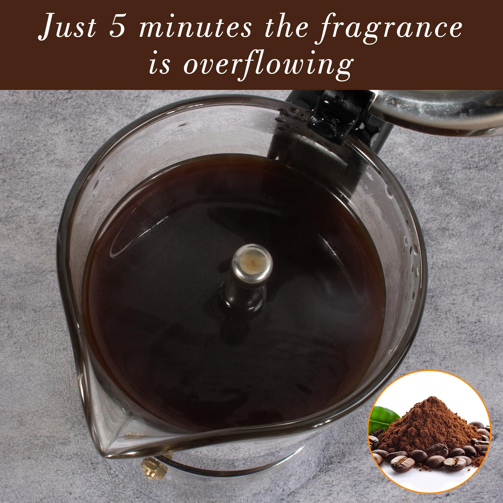LAOION Cafetera espresso para estufa, cafetera moca de 9 tazas de 360 ml, tapa de cristal y acero inoxidable, cafetera moca, cafetera cubana e italiana para cafetería Cubana
