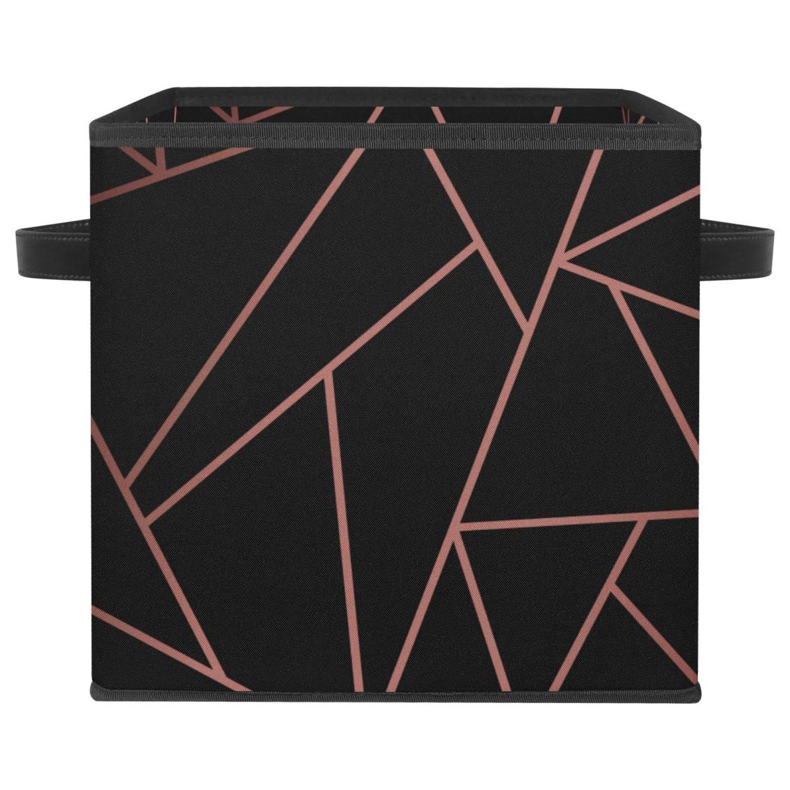 Boîte de rangement en tissu noir pliable cube pour placard et maison