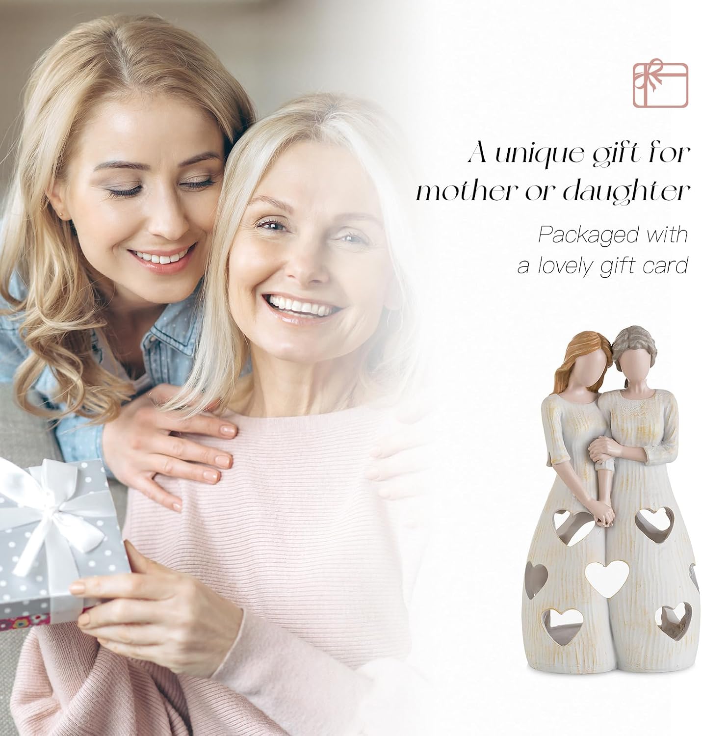 Candeldo Birthday Gifts for Mom from Daughter, Candle Holder with Tealight