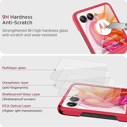 Vista 26 de Miimall Funda delgada para Galaxy Flip 7 con protector de pantalla integrado, grado militar, a prueba de golpes, a prueba de caídas, antiarañazos