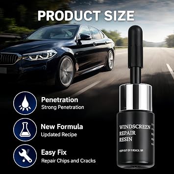 4Pcs Car Windscreen Repair Kit- Windscreen Chip & Crack Repair Kit,Scratch Remover Kit for Cars,Quick & Easy Windshield Glass Scratch Repair Tool,Quick and Long-lasting,Easy to Use,Wide Application