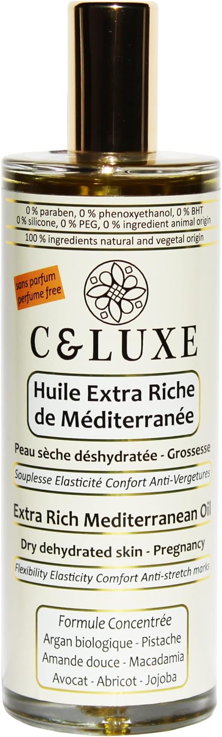 Extra rijke Mediterrane Olie, 100% natuurlijk, zwangerschap, droge vochtarme huid, ANTI STRETCH MARK, hydrateert, voedt en beschermt je huid 100 ml. (zonder parfum) Extra rijke Mediterrane Olie, 100% natuurlijk, zwangerschap, droge vochtarme huid, ANTI STRETCH MARK, hydrateert, voedt en beschermt je huid 100 ml. (zonder parfum)
