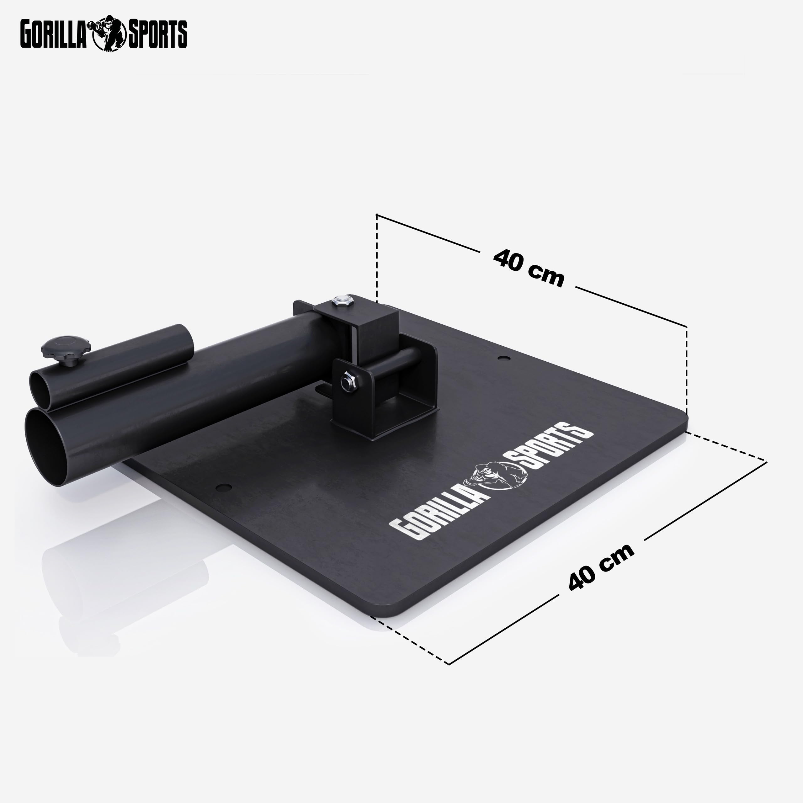 GORILLA SPORTS® T Bar Row Piattaforma - per Barre da 30mm / 50mm, Girevole a 360°, Acciaio, Nero - Barra a T, Landmine, Supporto per Bilanciere, Esercizi alla Schiena, Sollevamento, Fitness, Palestra