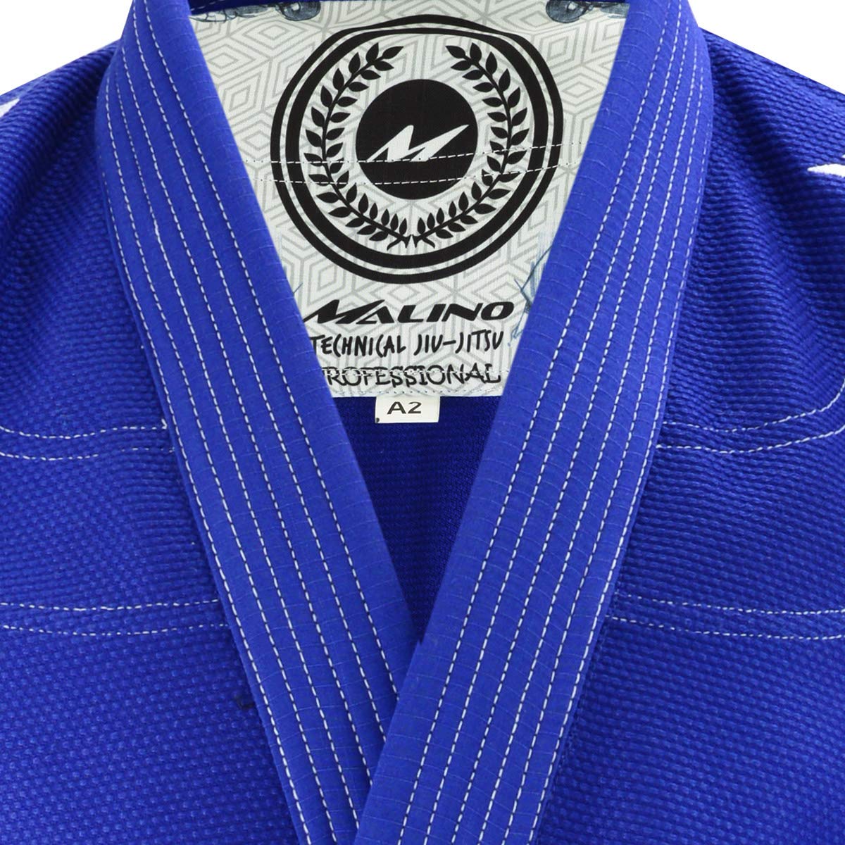 Malino Traje Jiu Jitsu Gi Brasileño Azul 550Gsm 100% Algodón Perla Tejido Talla A2