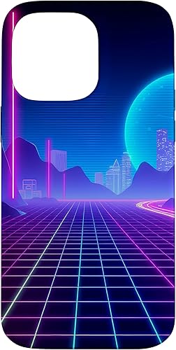 Miniatura 20 de Funda de arte para iPhone 16 Pro Vaporwave Synthwave Retrowave de los años 80 y 90