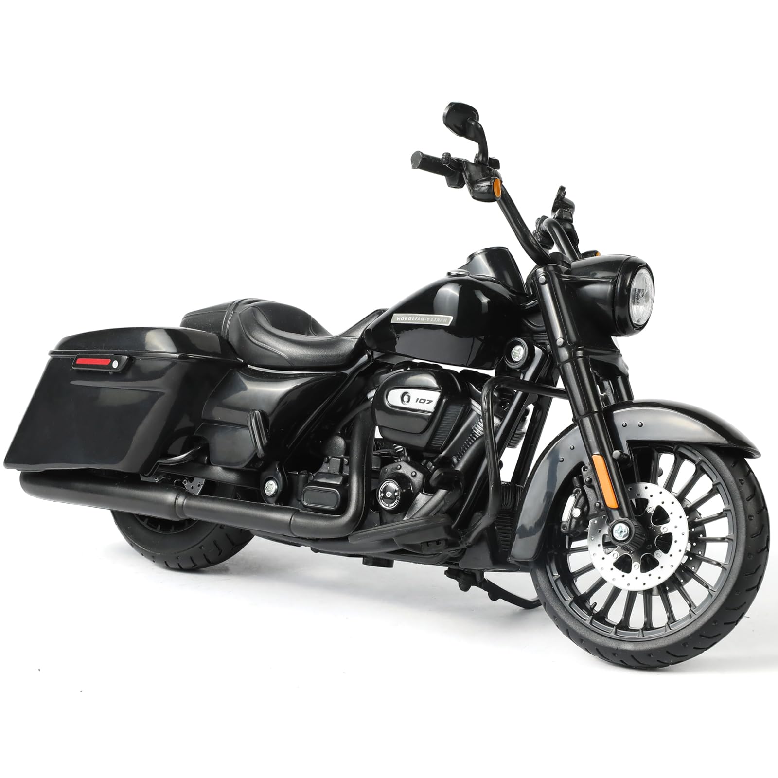 Risopen 1:12 Motorcycle Toy Model Compatible for Harley Davidson Black