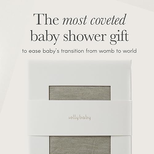 Miniatura 8 de Solly Baby Envoltura, portabebés suave para recién nacidos hasta niños pequeños de 8 a 25 libras, ligero y manos libres, transportador transpirable,