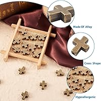 Vista 4 de Craftdady - Cuentas pequeñas de cruz de metal