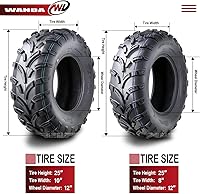 Vista 4 de WANDA Juego de 4 neumáticos ATV/UTV 25x8-12 delanteros y 25x10-12 traseros /6PR P373-10243/10244