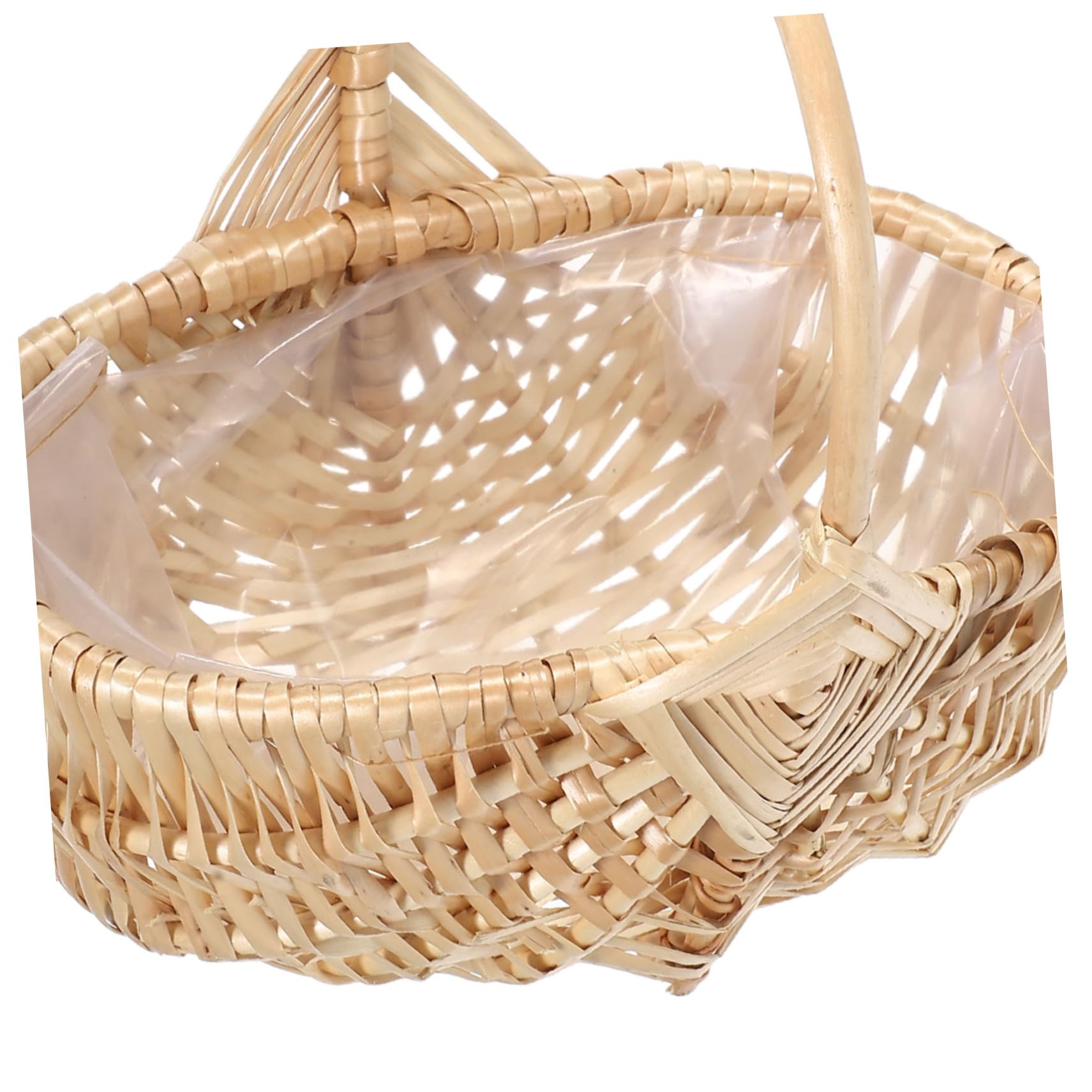 GALPADA Cesta De Ratán Tejida para Arreglos De Flores Picnics y Almacenamiento De Frutas Cesta De Mimbre con Asa Práctica para Reuniones Al Aire y Decoración del Hogar