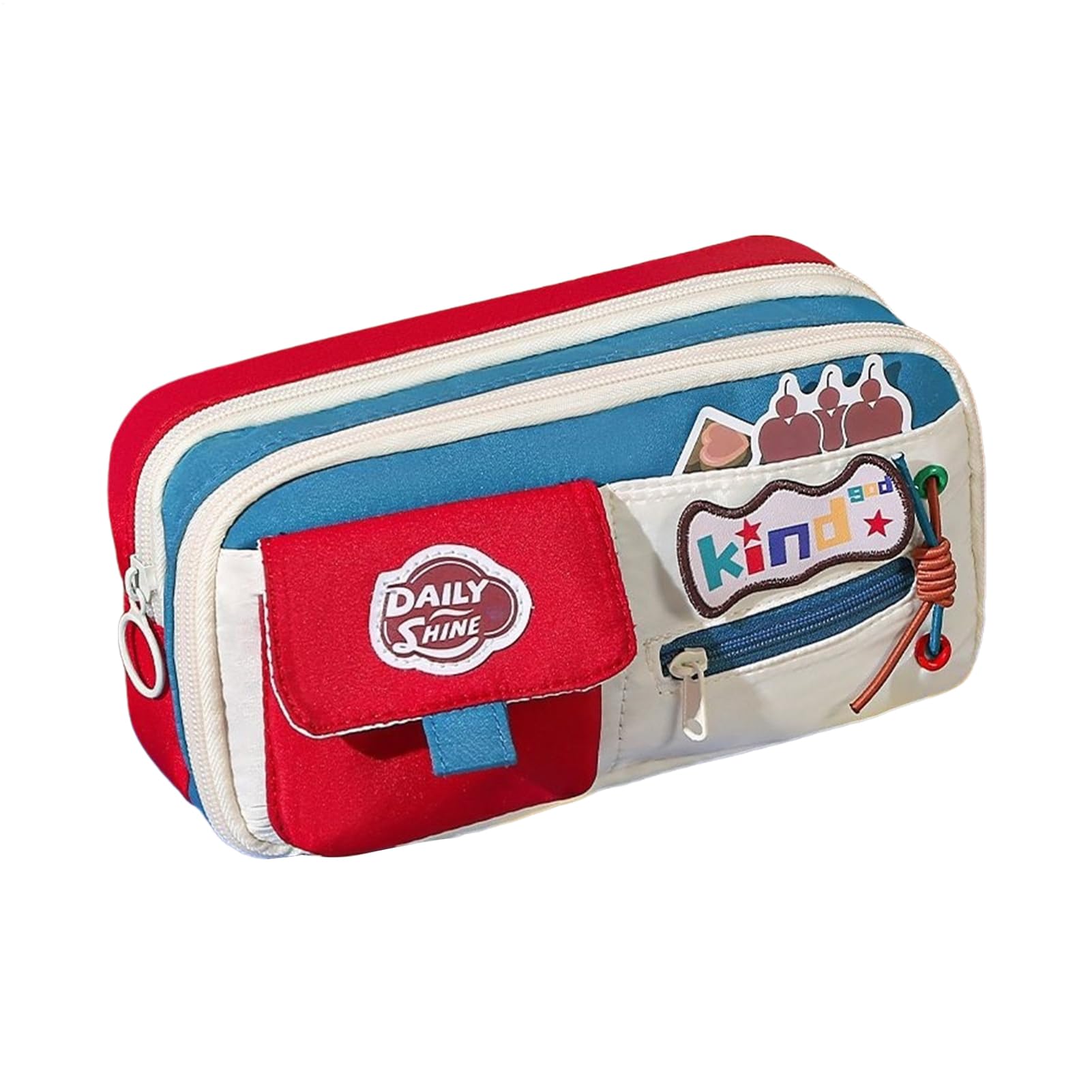 Astuccio Scatola Per Matite | Borsa Penne Stile Vintage con Cerniera Grande Capacità per Scuola Università Viaggio Trucco Porta Oggetti Per Cancelleria