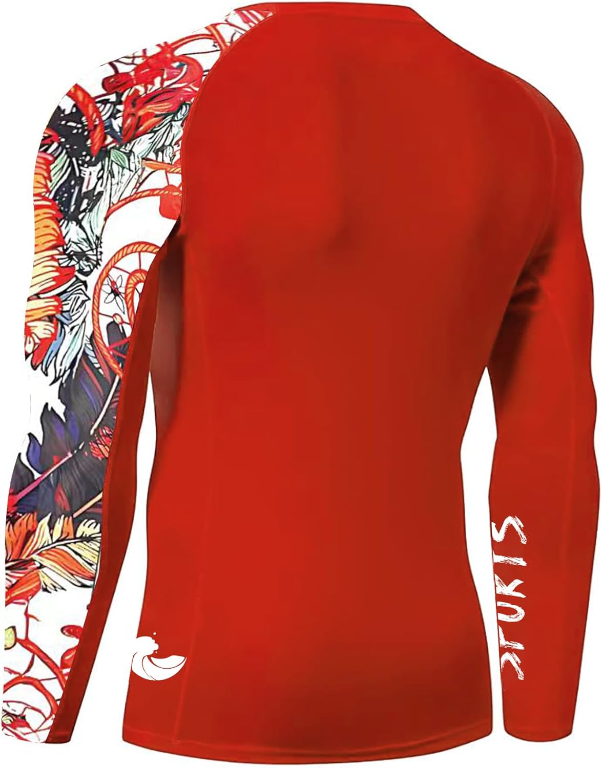 Mens Rash Guard Men's Long Sleeve UPF 50+ Sun Protection, Compression Shirt Long Sleeve Swim Shirts Workout Gym T-Shirt - Image 2