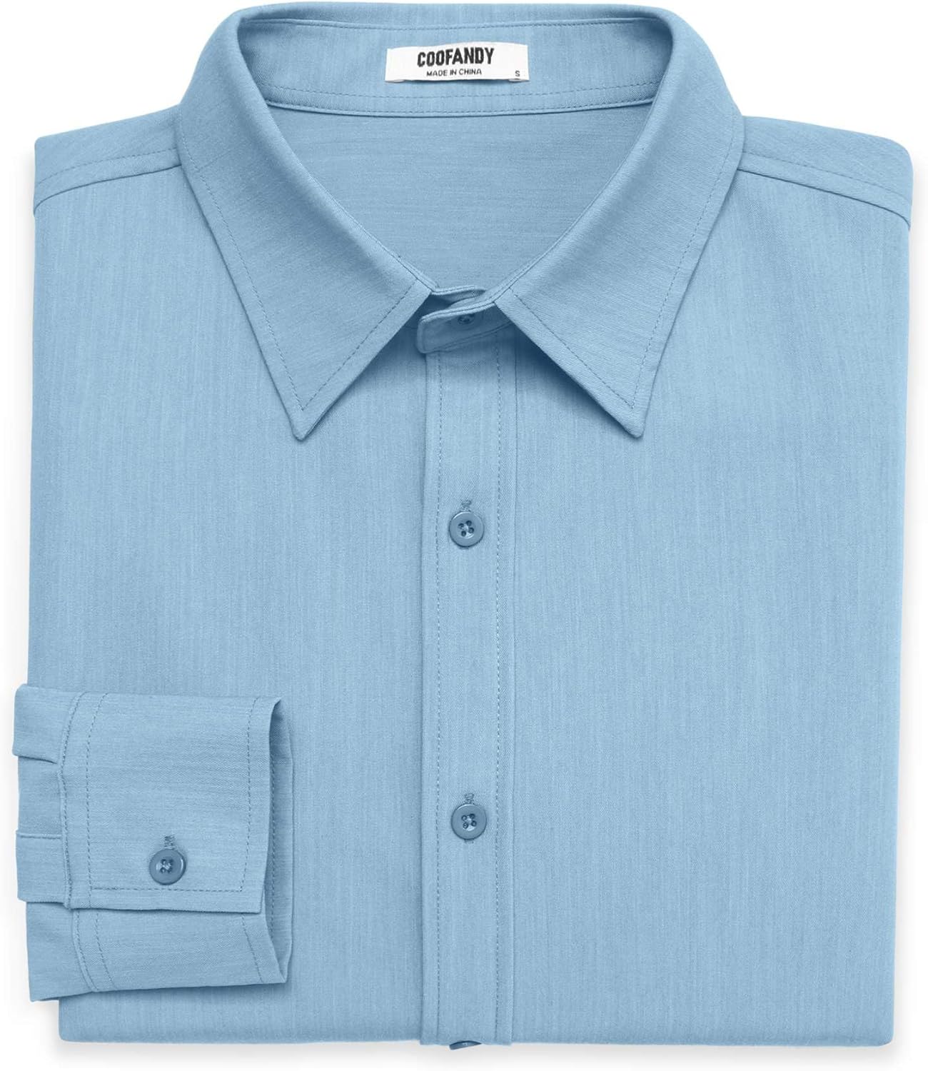 COOFANDY Men's Casual Button Down Long Sleeve Untucked Denim Dress Shirt - Image 7