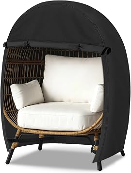Porch Shield Waterproof Patio Egg Chair Cover 42W x 36D x 56H inch, Black
