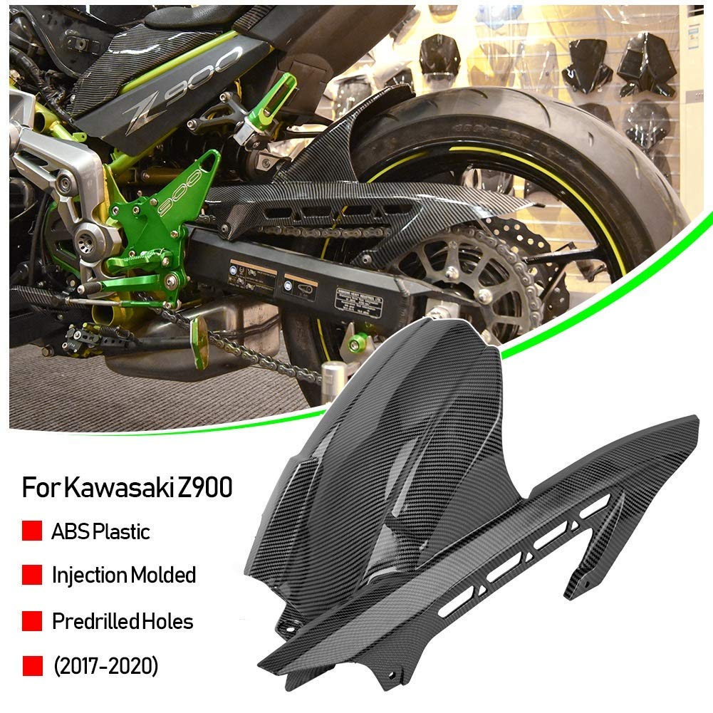 Garde-boue de pneu arrière en Fiber de carbone de moto garde-boue garde-poussière de roue protecteur panneau carénage Pour Z900 Z 900 Z-900 RS 2017 2018 2019 2020 2021 2022 2023 (Arrière)