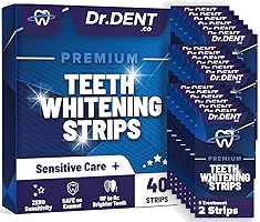 DrDent Premium Strisce Sbiancanti Denti - 40 Strisce Sbiancanti Denti per 20 Sessioni di Sbiancamento -Formula Delicata...