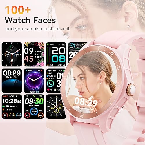 Miniatura 7 de WMK Mini reloj inteligente portátil con Bluetooth para mujeres y hombres