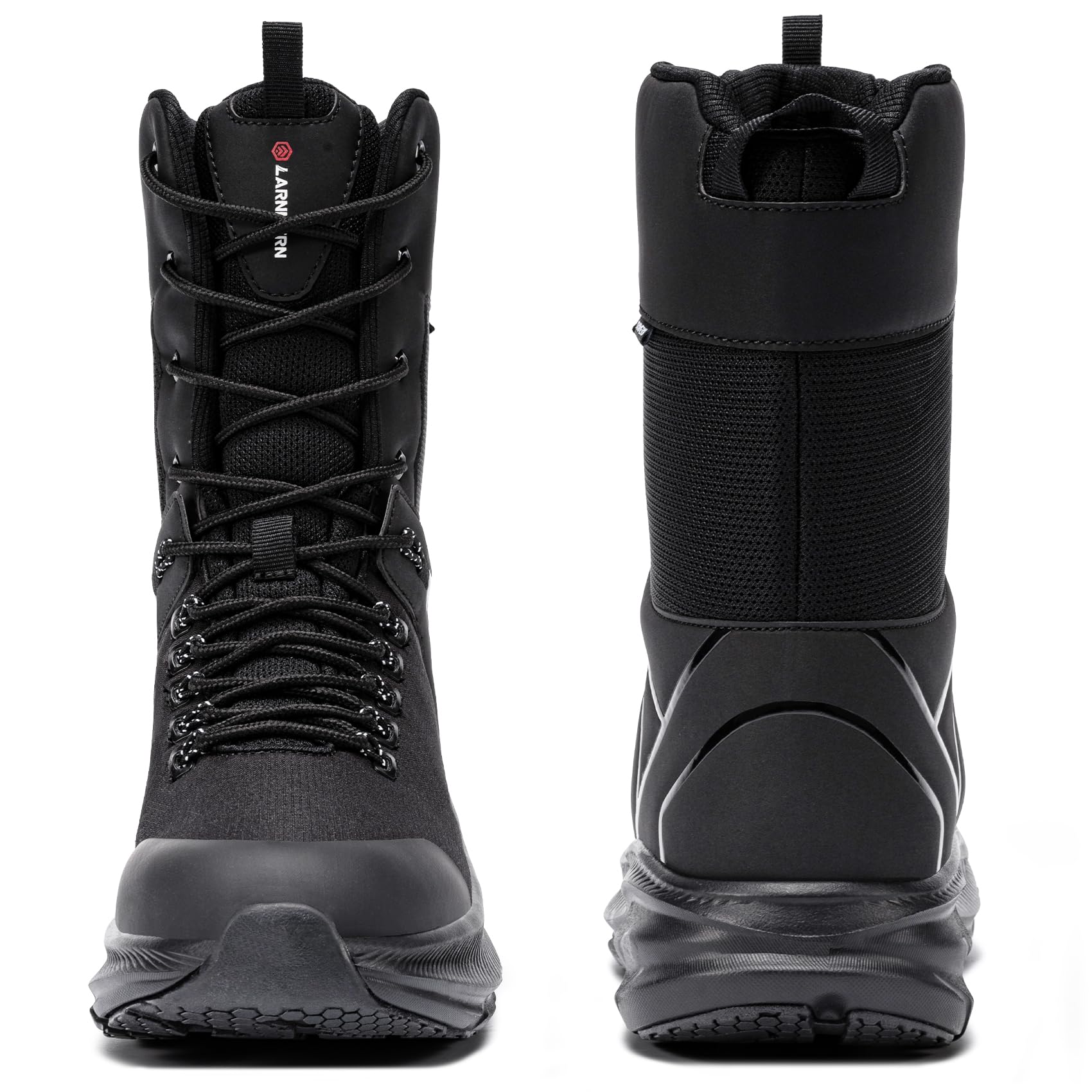 LARNMERN Botas de Trabajo Tácticas para Hombre Botas de Combate con Cordones para Hombre Botas de Locomotora (6-8 pulgadas)