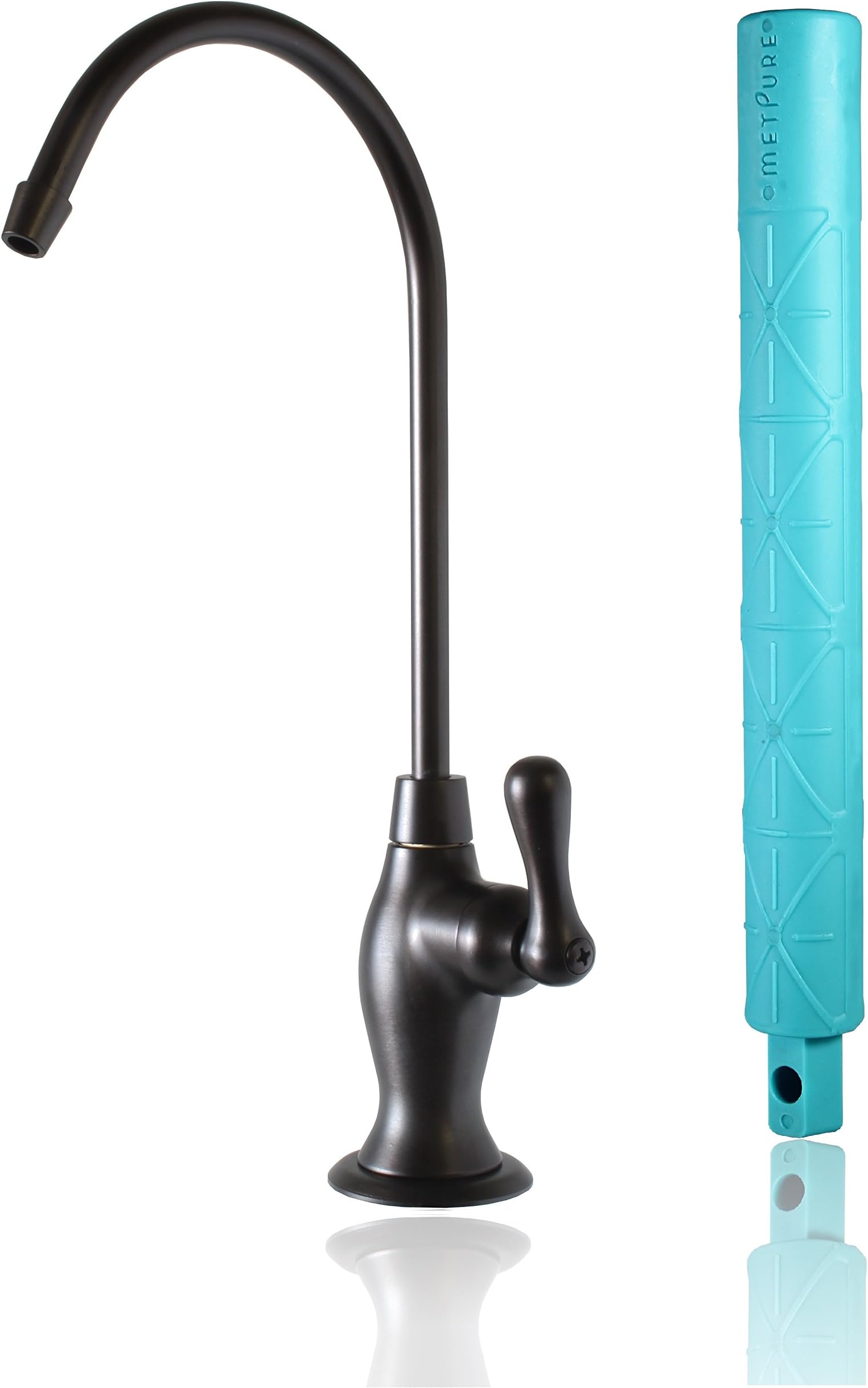 NSF Certified Non-Air-Gap RO Faucet, Dark Oil Rubbed Bronze | Osmosis Drinking Water Filtration System Water Dispenser Spout (Dark Oil Rubbed Bronze). Vase Style with Faucet Wrench.