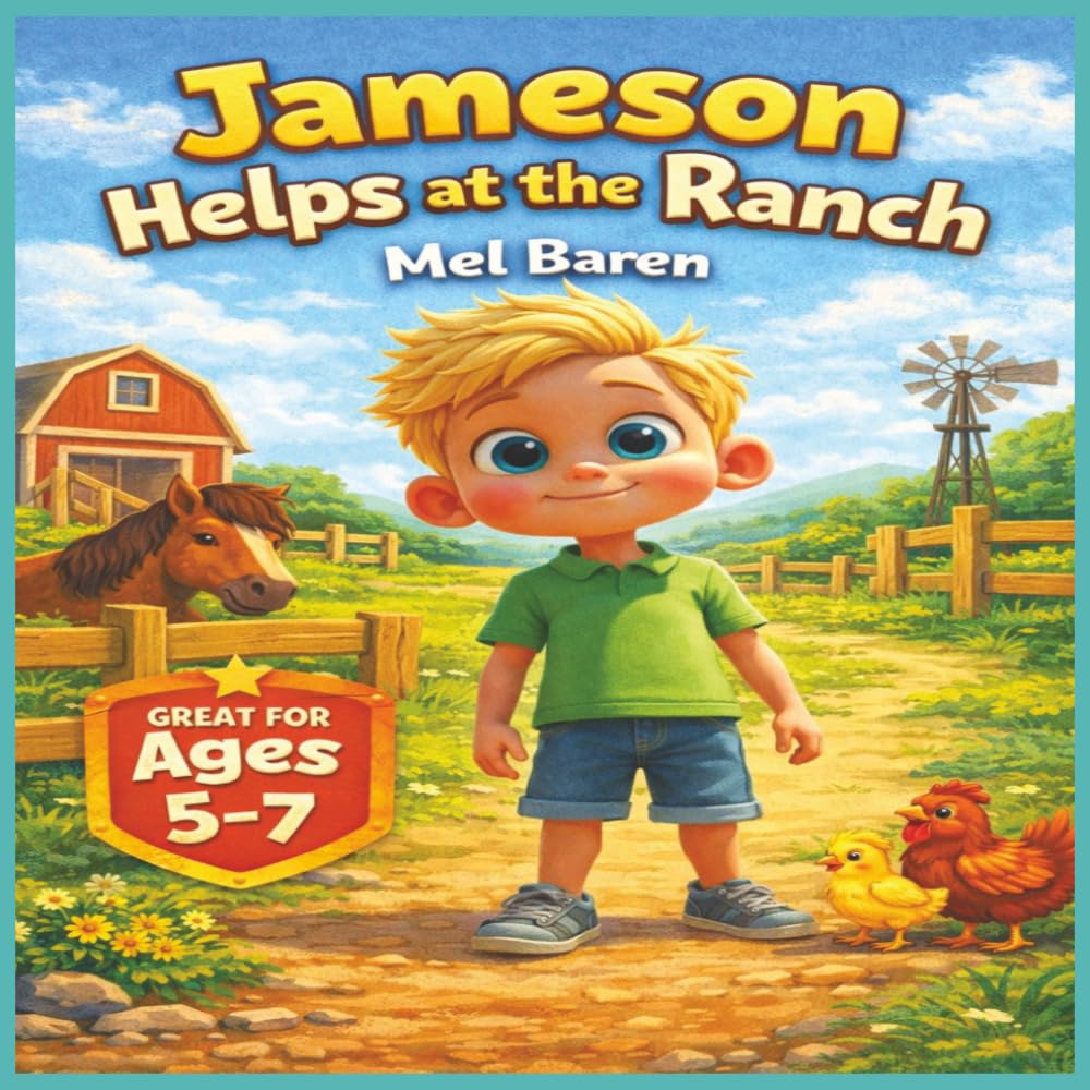 Jameson Helps at the Ranch: A Heartwarming Farm and Ranch Story for Kids About Helping, Responsibility, Animal Care, Kindness, Confidence Building, ... Skills on the Ranch | 8.5 x 8.5 | 36 Pages