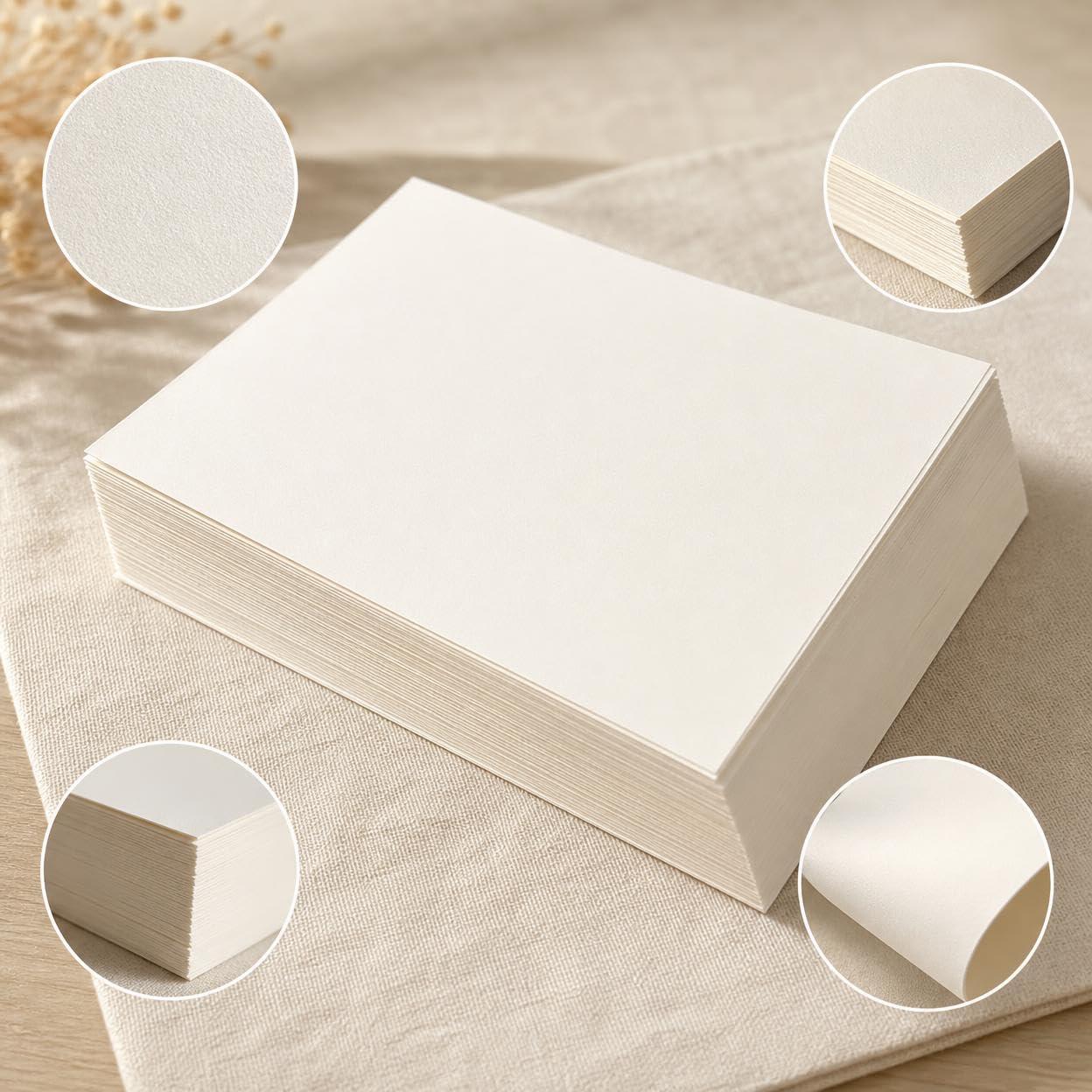 per Stampante e Disegno, 120g, 180g, Risme da 100, Carta Stampante 80g, per stampanti, 120g carta Dowling/bianco riso, Grande A3 (100 fogli)